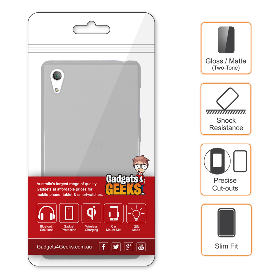 Flexi Gel Case for Sony Xperia Z3 - Smoke White (Two-Tone)