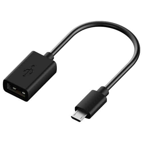 Short Micro-USB to USB 2.0 (Female) OTG Adapter Cable for Phone / Tablet (16cm)