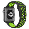 Sport Plus Silicone Band Strap for Apple Watch 38mm / 40mm / 41mm - Black (Green)