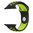 Sport Plus Silicone Band for Apple Watch 42mm / 44mm / 45mm / 46mm / Ultra 49mm - Black (Green)