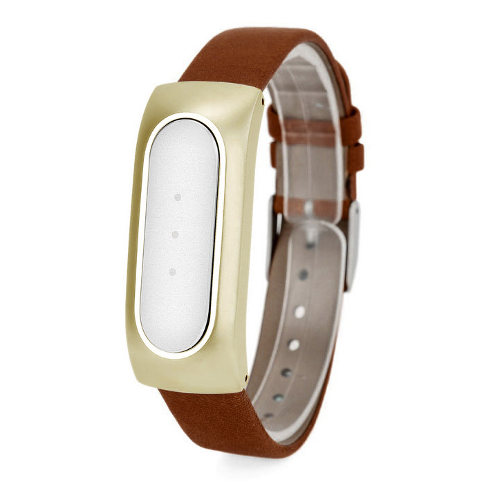 Leather Wrist Band Strap for Xiaomi Mi Band (Brown)